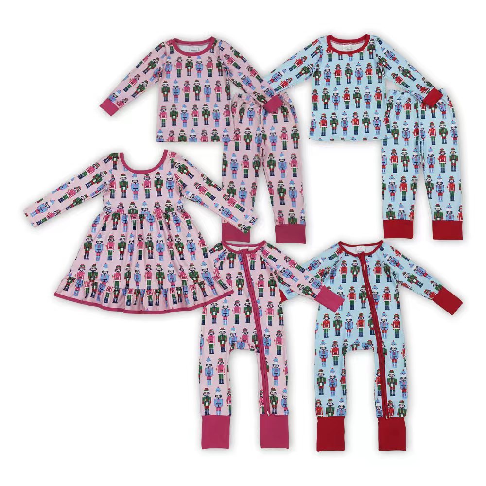 Sibling Baby Christmas Nutcracker Pajama Set/Dress/Romper