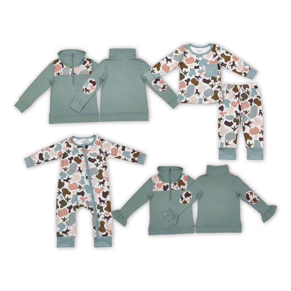 Baby Sibling Hunting Camo Long Sleeve Matching Clothes