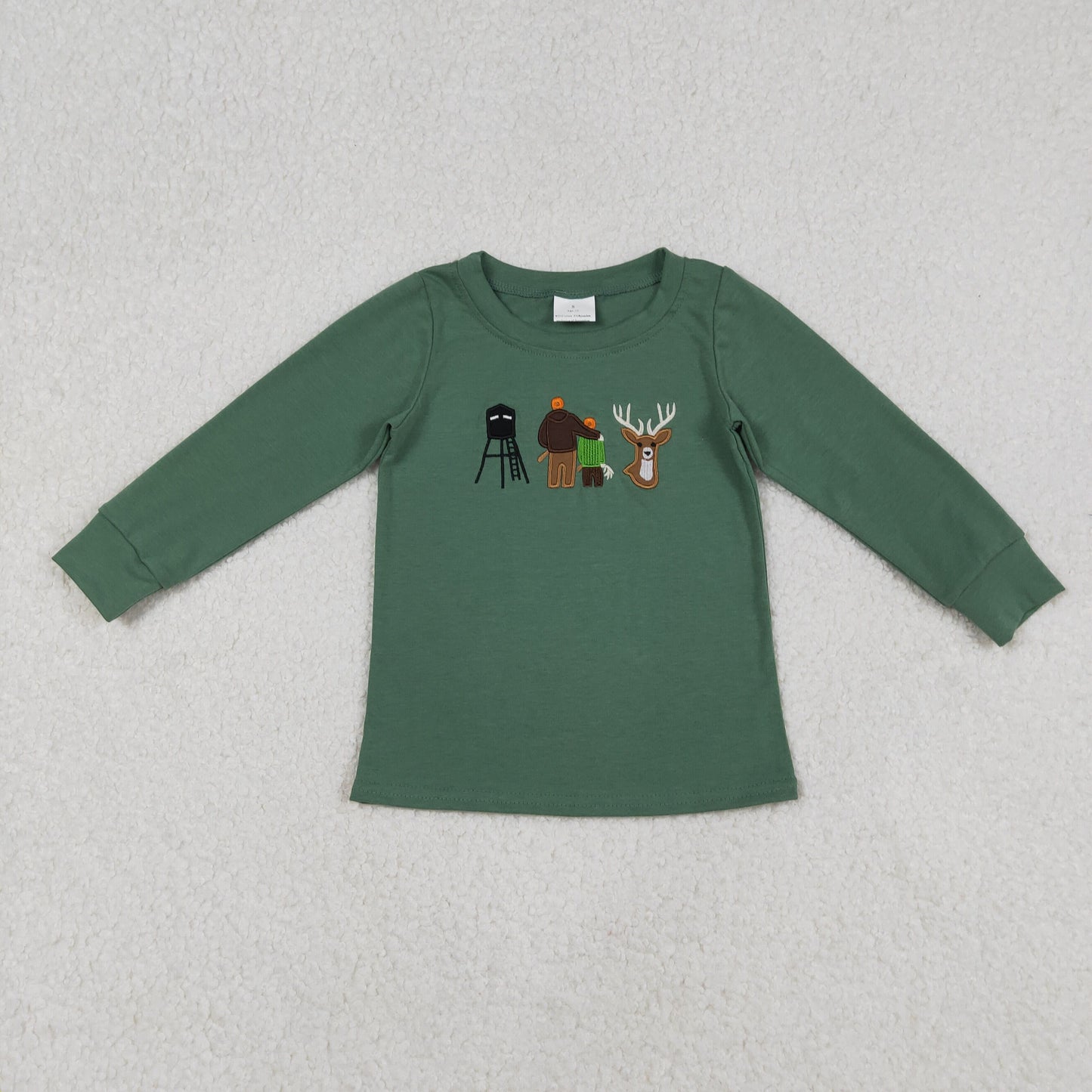BT1438 Baby Boys Hunting Green Long Sleeve T-shirt Top