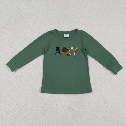 BT1438 Baby Boys Hunting Green Long Sleeve T-shirt Top