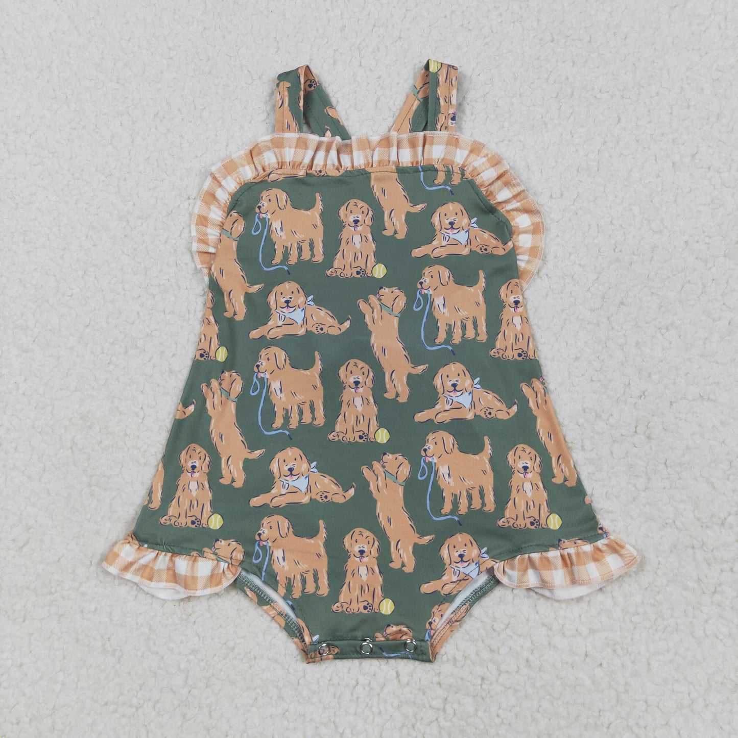 SR2986 Baby Girls Cute Dog Romper