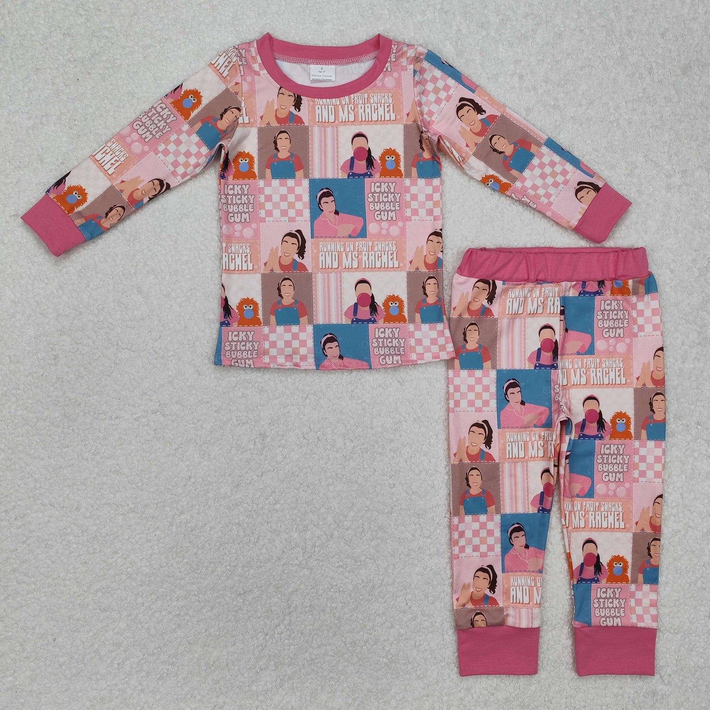 Sibling Baby Kids Learn English Teather Long Sleeves Pajama Set