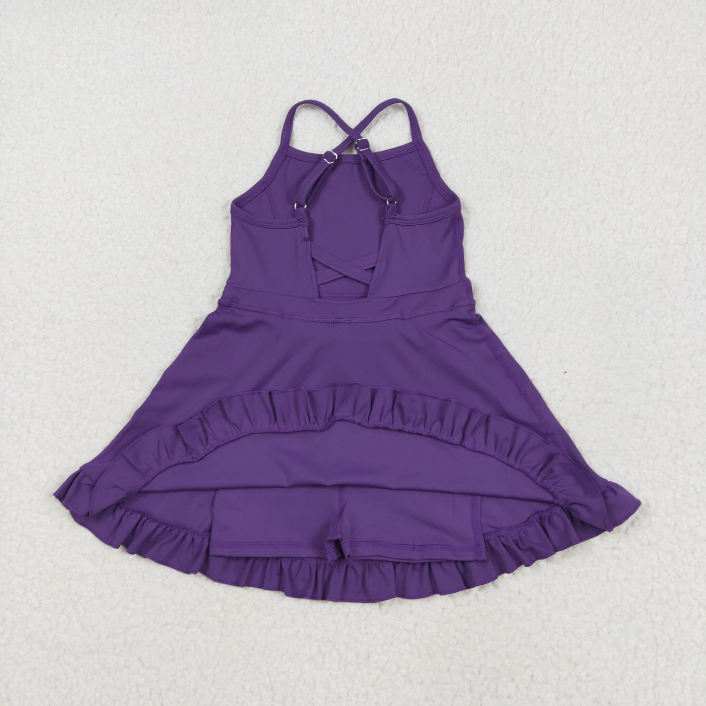 S0554 Baby Girls Active Waer Purple Yoga Dress