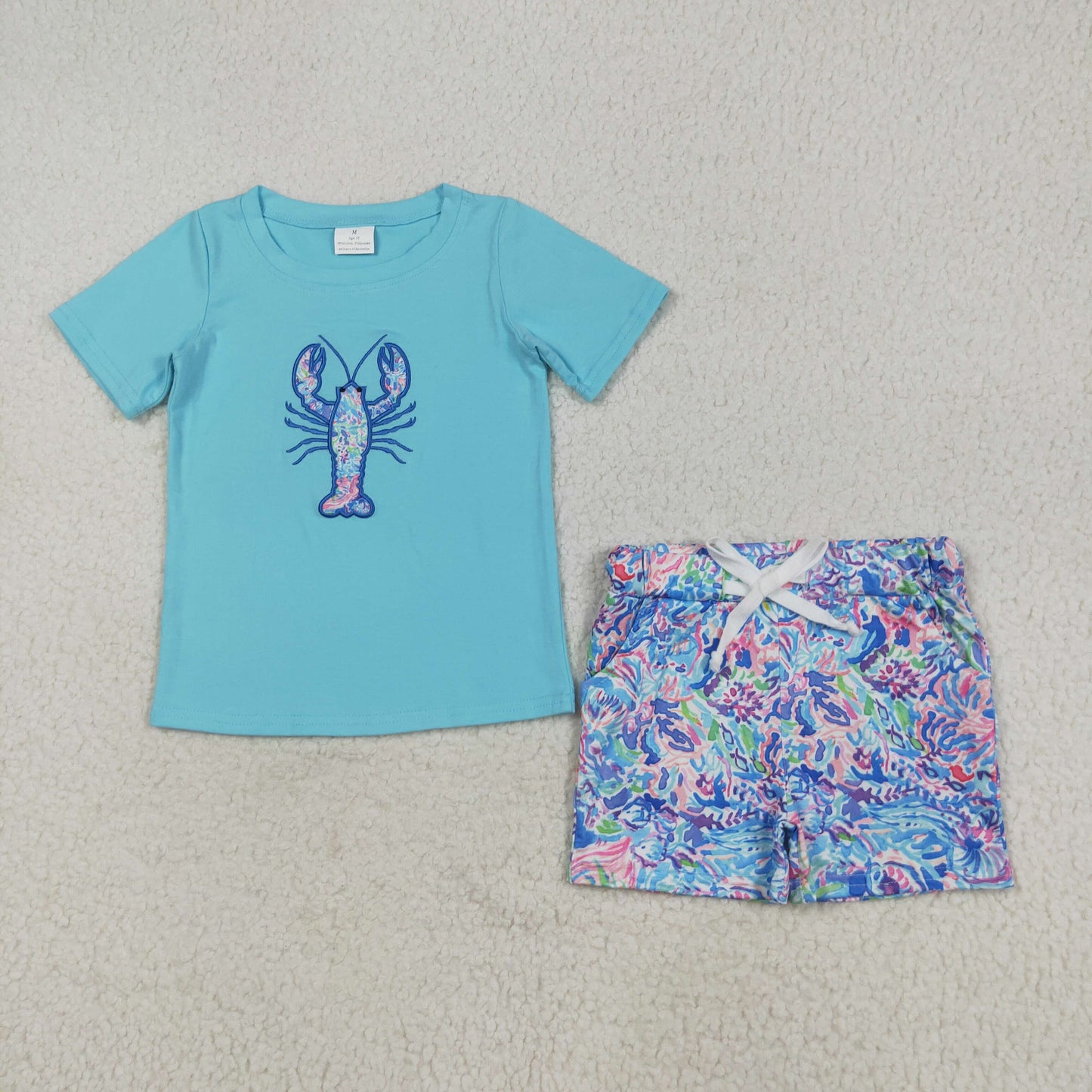 BSSO1479 Kids Boys Summer Crayfish Shorts Set