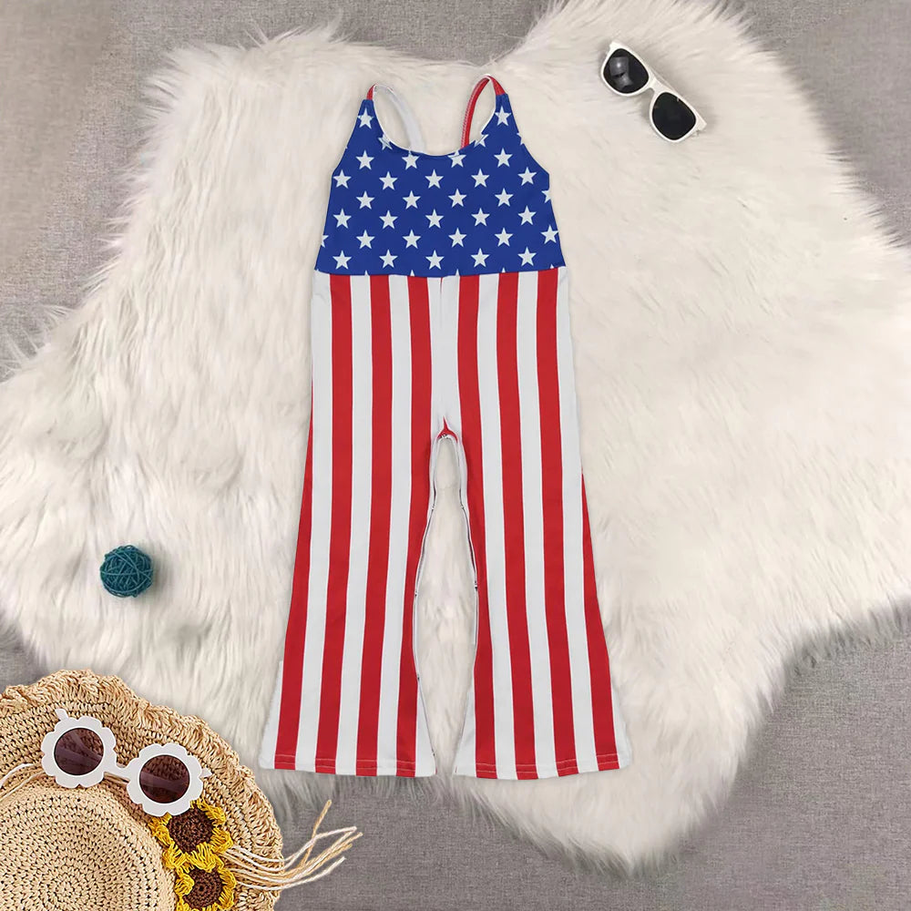 Baby Girls Sister Sibling July 4th Jumpsuit