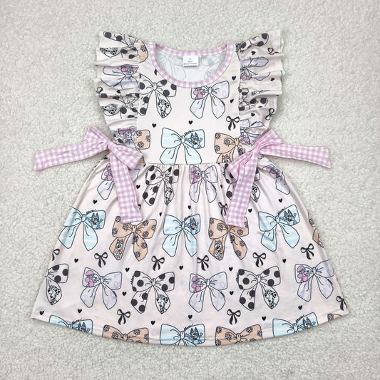 Baby Girls Cartoon  Dog Bow Dress