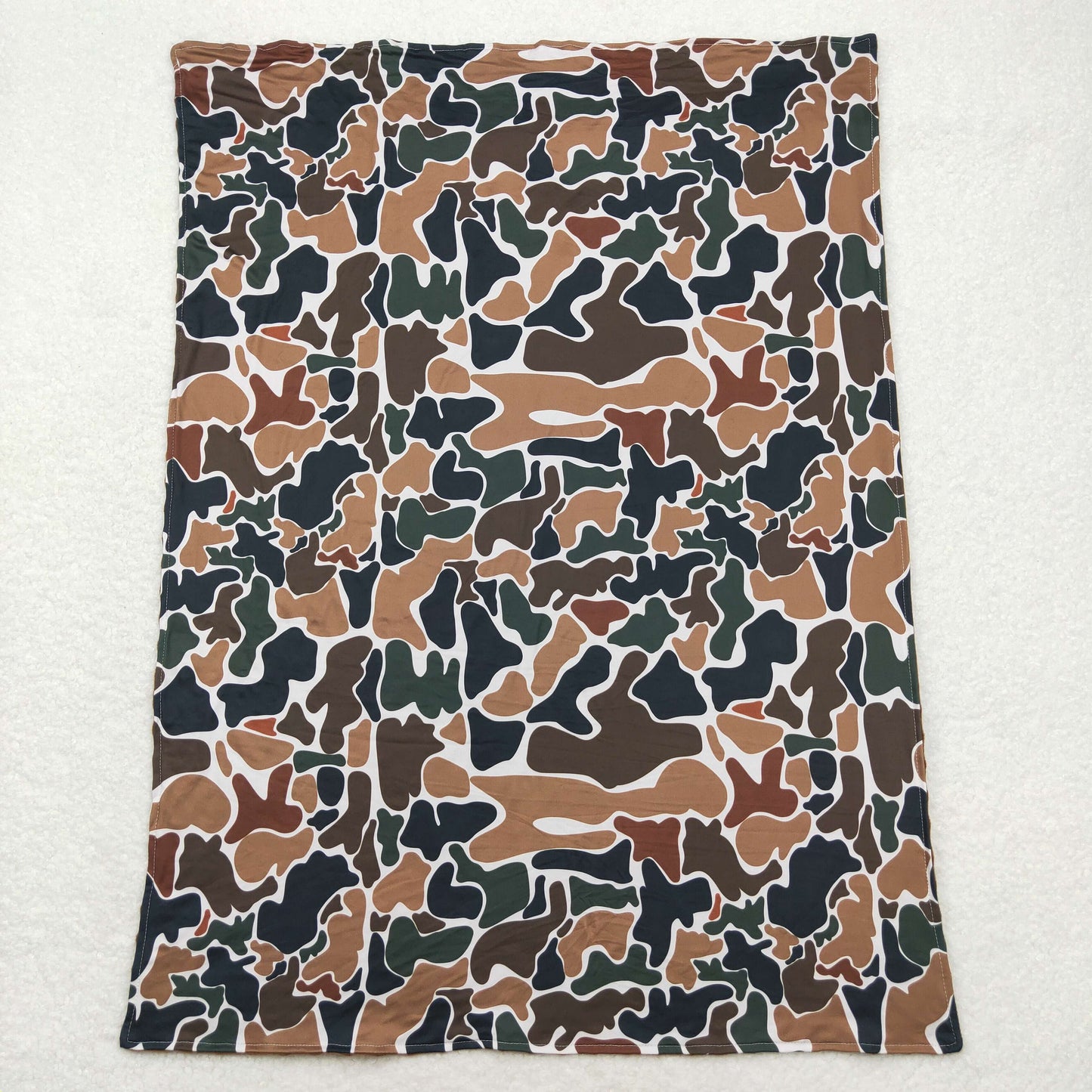 BL0146 Baby Boys  Brown Camo Blanket