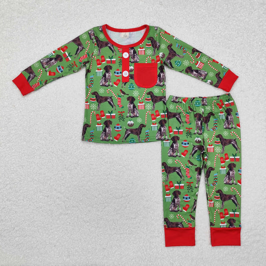 Baby Boys Bamboo Pajamas Christmas Party Dog Gift Sleepwear