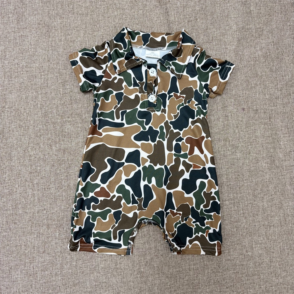 Mommy and Me Camo  Pullover Top and Romper