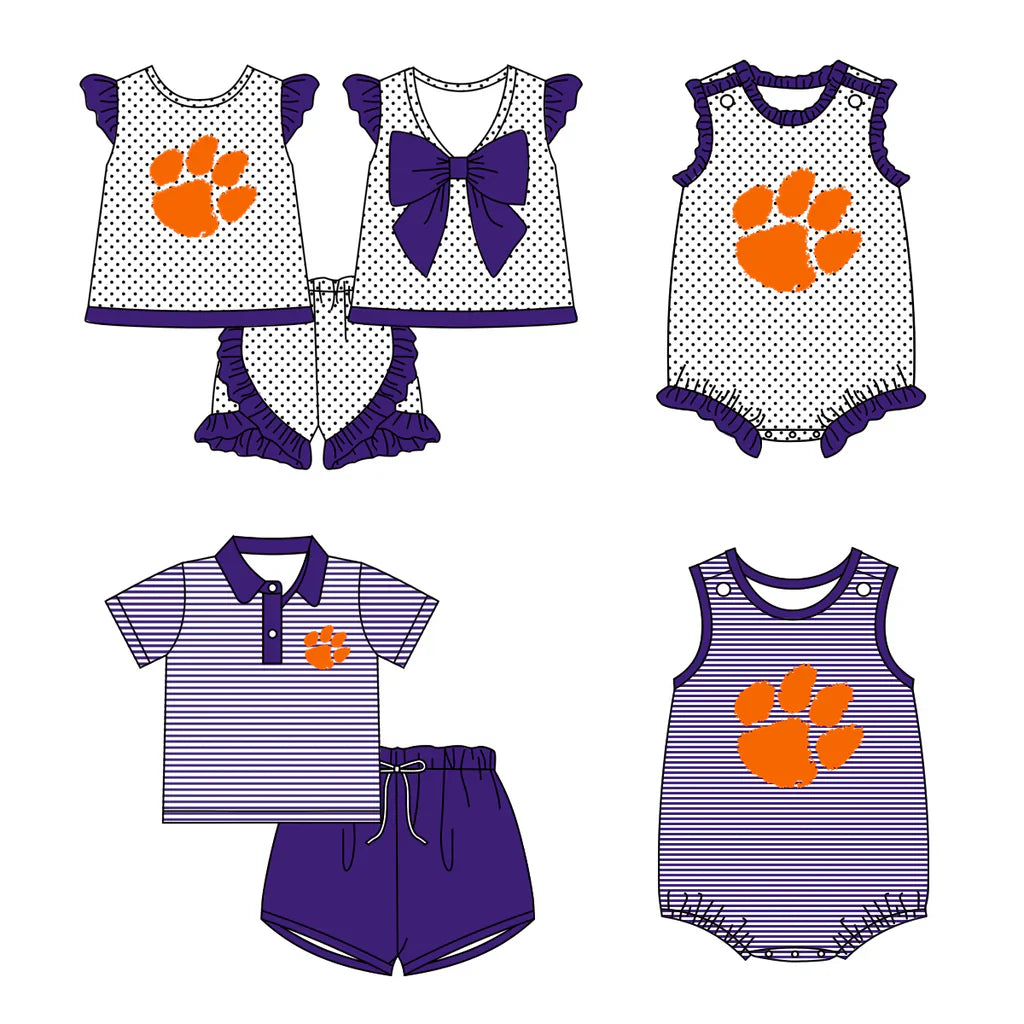 Sibling Tigers University Football Team Clothes Set Pre-order