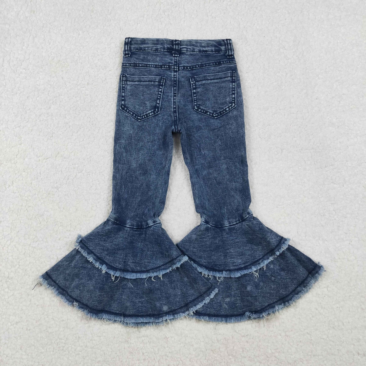 C5-15 USA Shop Baby girls  Light Blue Double Ruffle Denim Pants