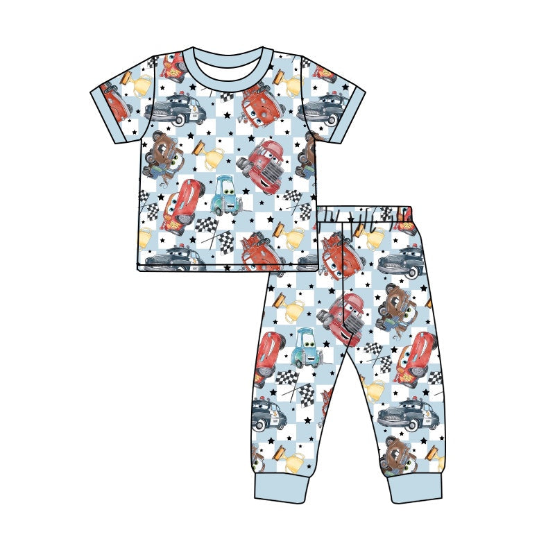 Baby Boys Bamboo Cartoon Car Pajama Set Pre-order 3 MOQ