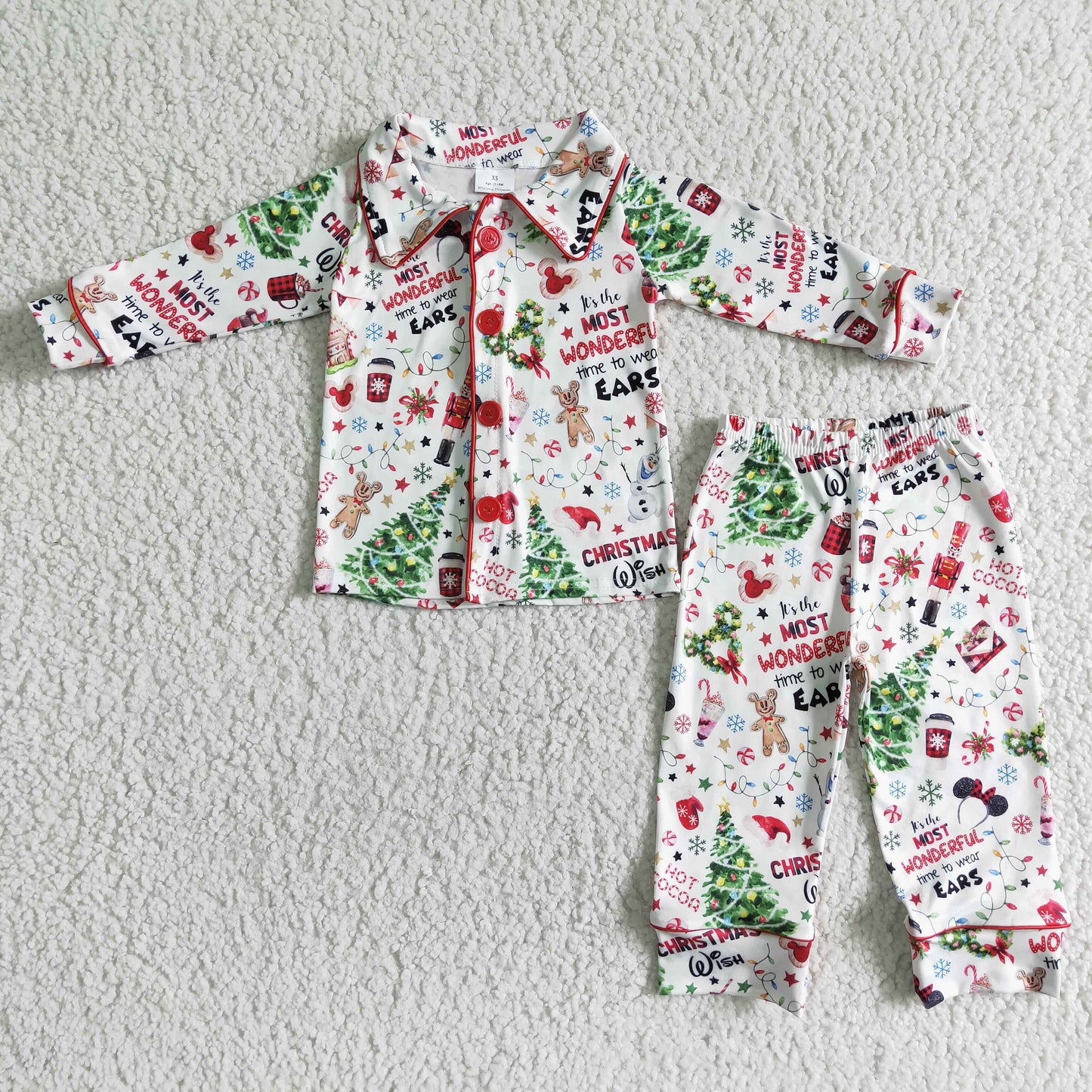 Promotion Baby Girls Boys Chrismtas Pajama Outfit