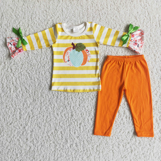 Promotion Kids Girls Pumpkin Outfit