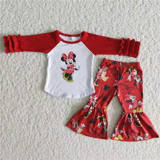 6 A14-28 Baby Girls Cartoon Mouse Outfit