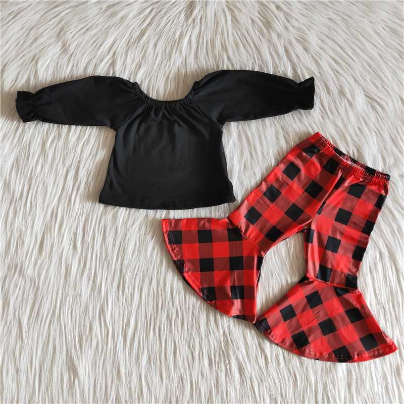 Baby Girls Christmas Ruffle Pants Outfit On Sale