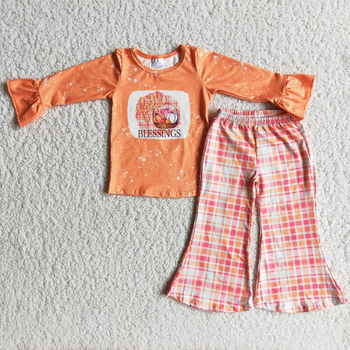 Kids Girls Fall Pumpkin Outfit $2.99