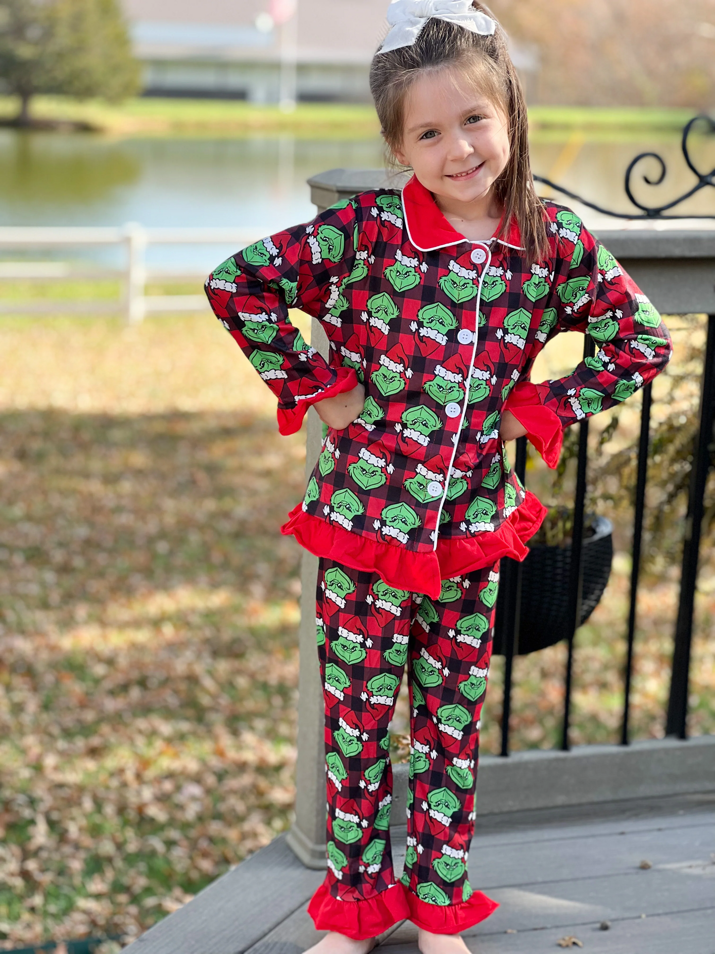 Sibling Design Toddler Boys Girls Christmas Grinc Pajama Set