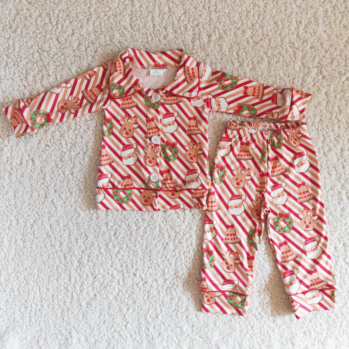 Promotion Baby Girls Boys Chrismtas Pajama Outfit