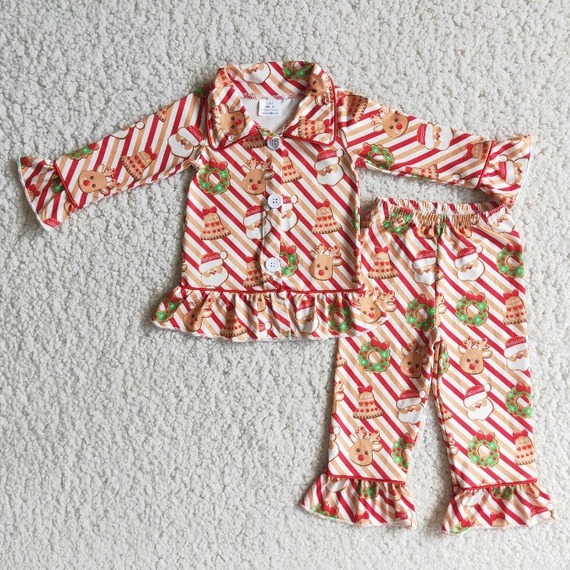 Promotion Baby Girls Boys Chrismtas Pajama Outfit