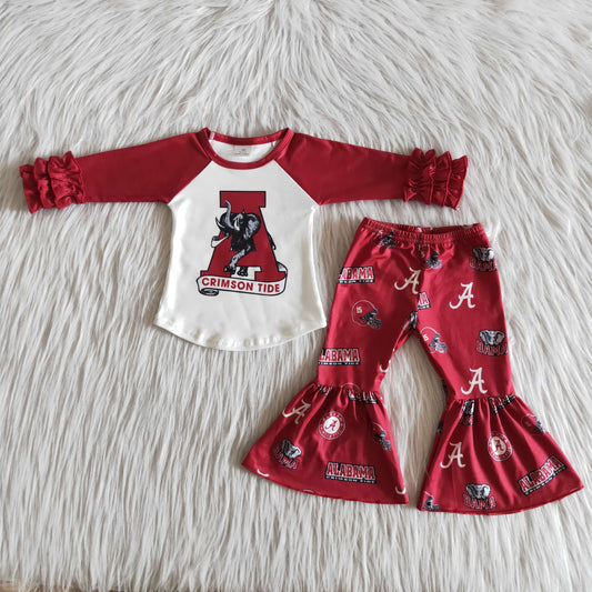 6 A25-1 Baby Girls Sport Team Outfit  Crimson Tide Alabama