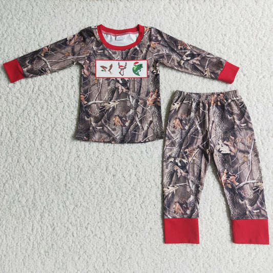 Baby Girls Hutning Duck Deer Camo Pajama Set On Sale