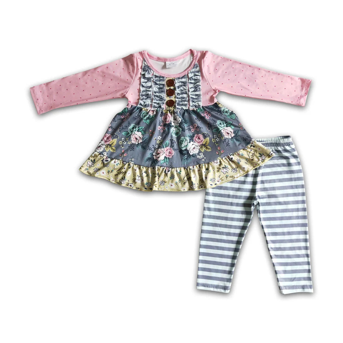 Kids Girls Floral Boutique Outfit