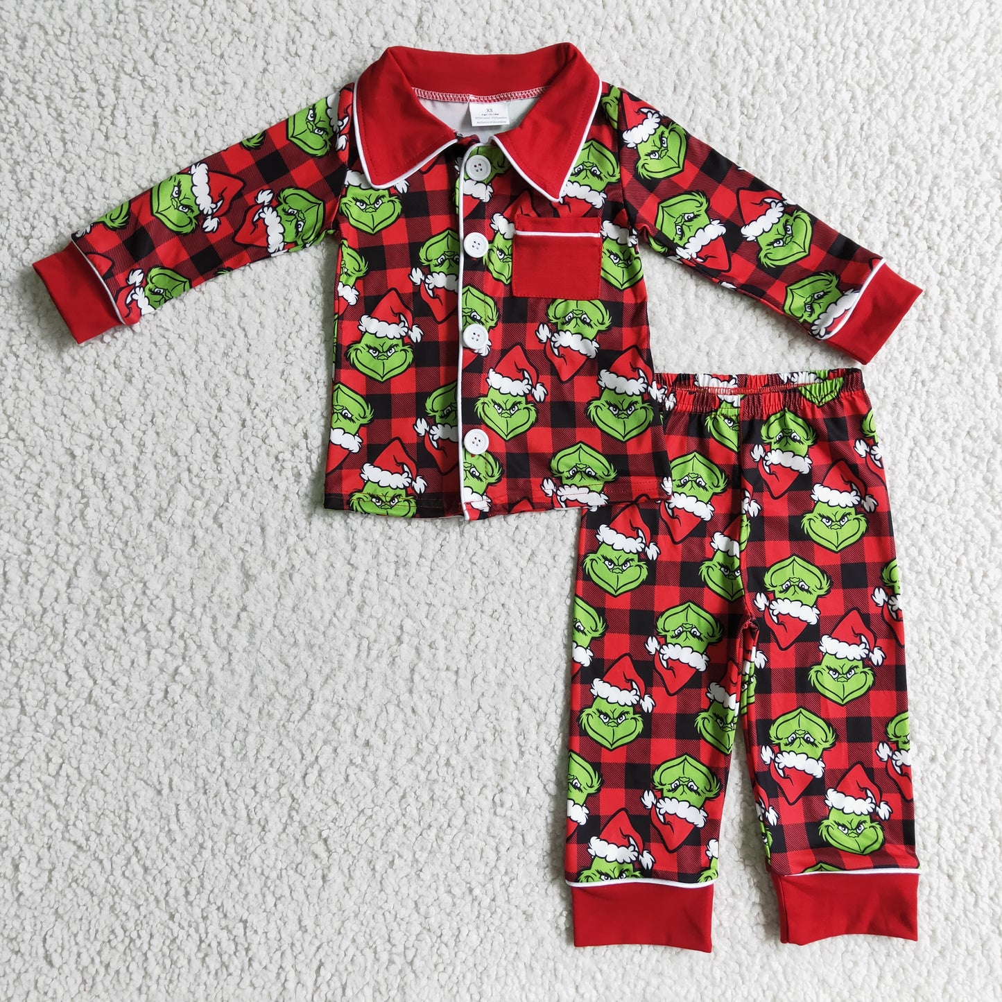 Sibling Design Toddler Boys Girls Christmas Grinc Pajama Set