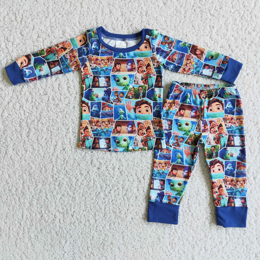 6 B10-40 Baby Boys Cartoon Pajama Set