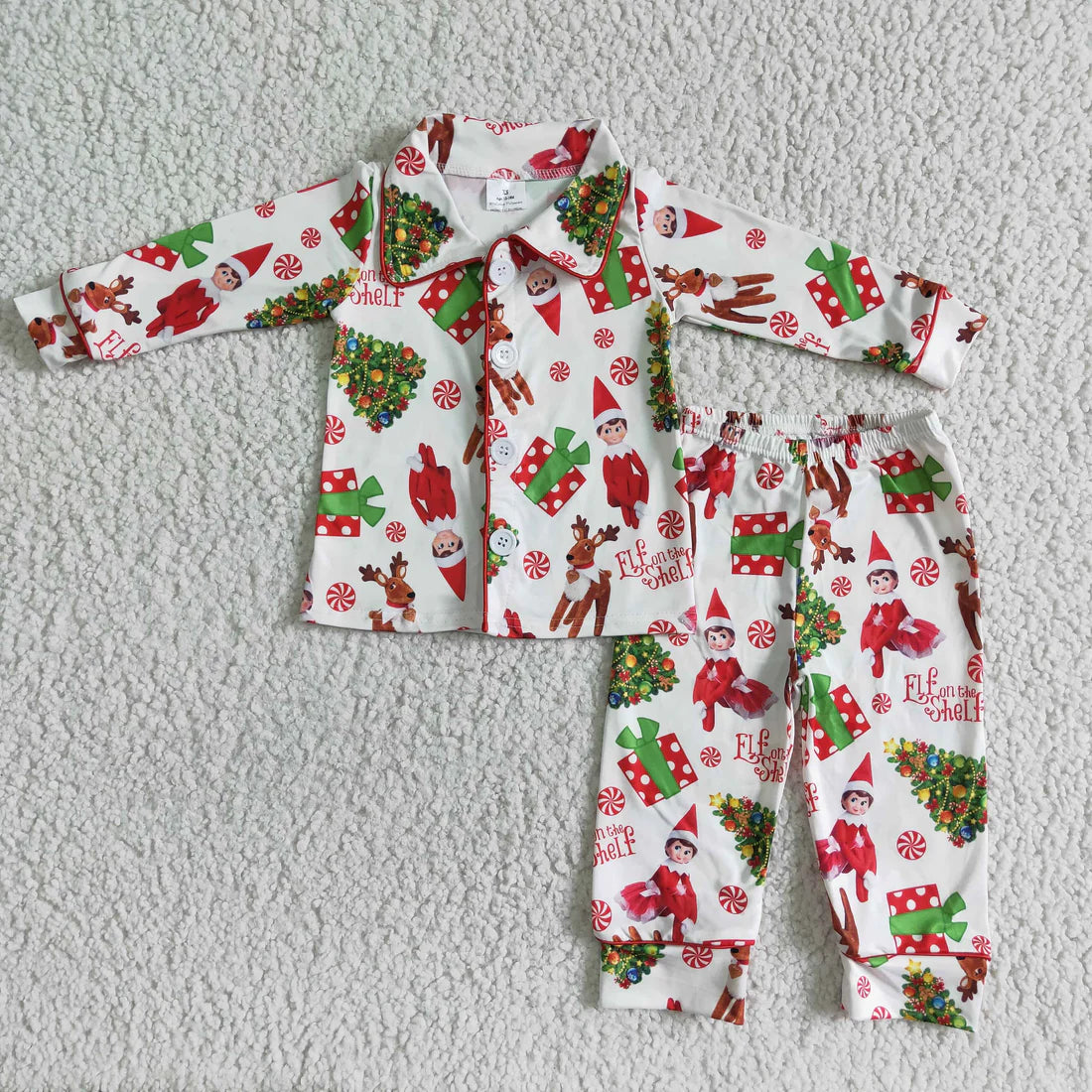 Cute naughty and nice boy Christmas pjs 6 B4-39