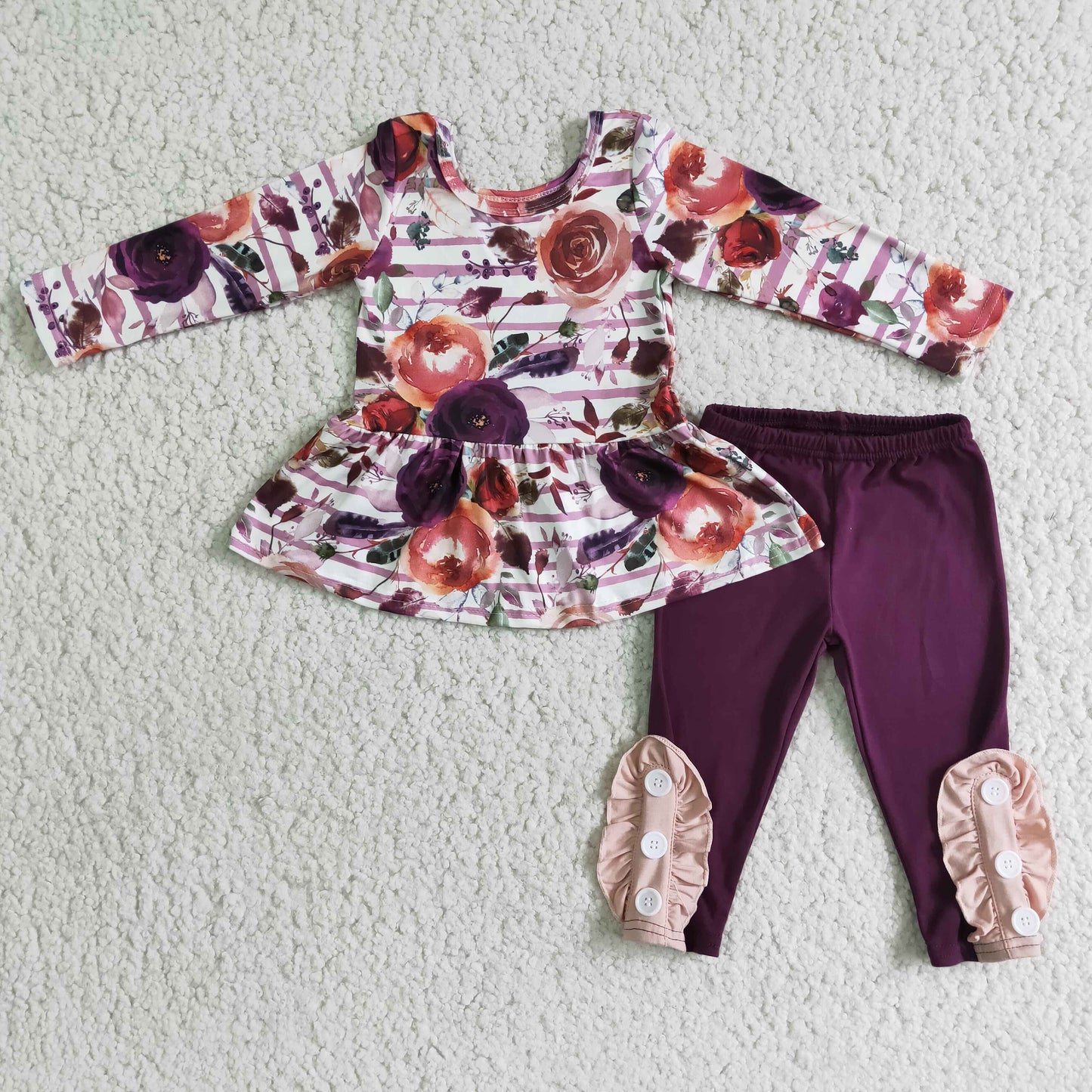 Baby Girls Floral Tunic Top Legging Pants Set On Sale