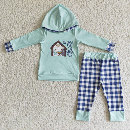 Boys Christmas The Nativity Story Hoodie Top Set