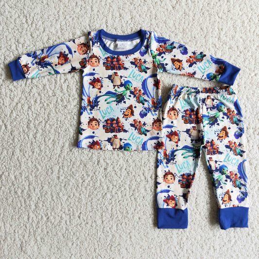 6 C7-25 Baby Boys Cartoon Pajama Set