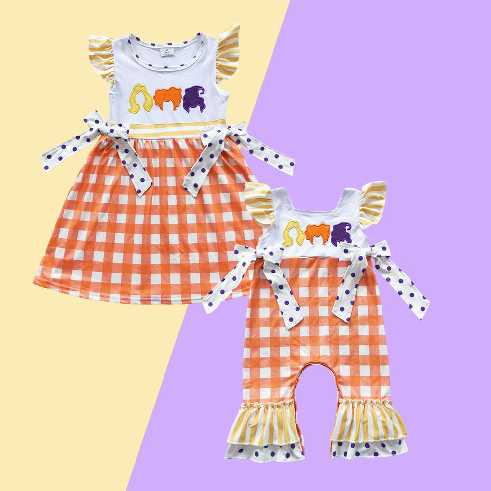 Toddler Girls halloween Witch Dress and Romper