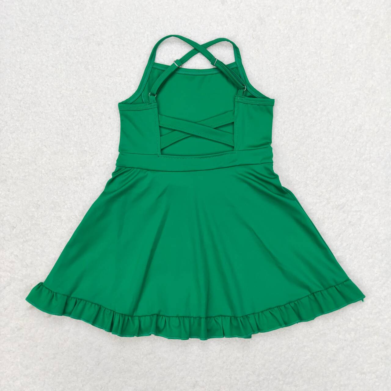 Baby Girls Green Knit Knee Length Dresses