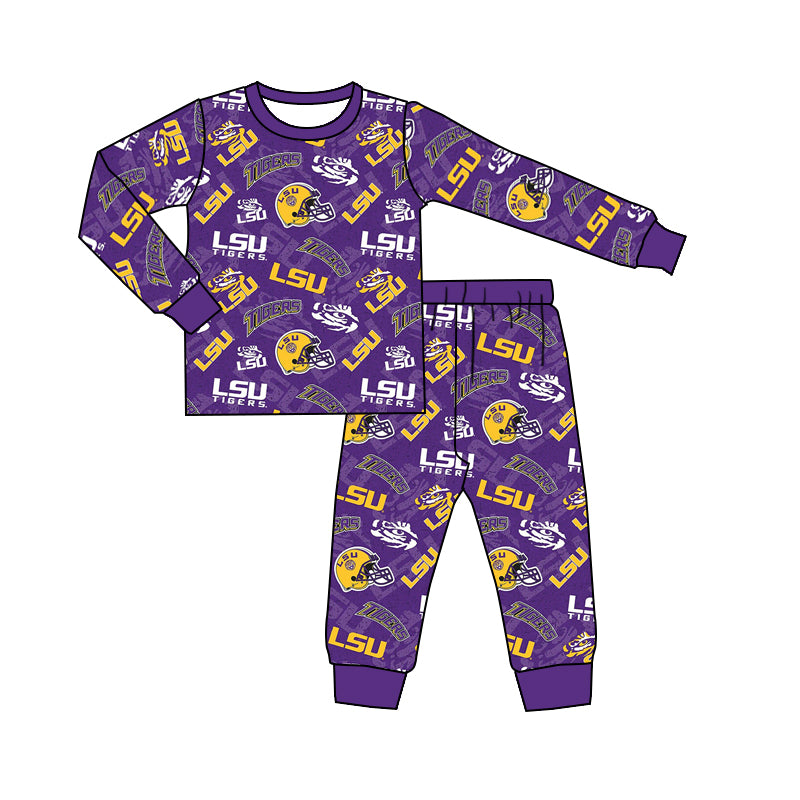 Baby Boys Sport Team LSU Pants Pajama Set Preorder 3 MOQ