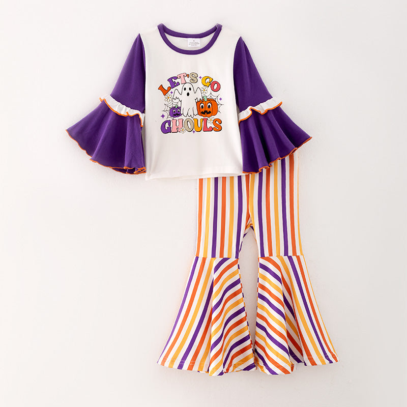 Let's Go Boo Chouls Halloween Girls Outfit Preorder 3 MOQ