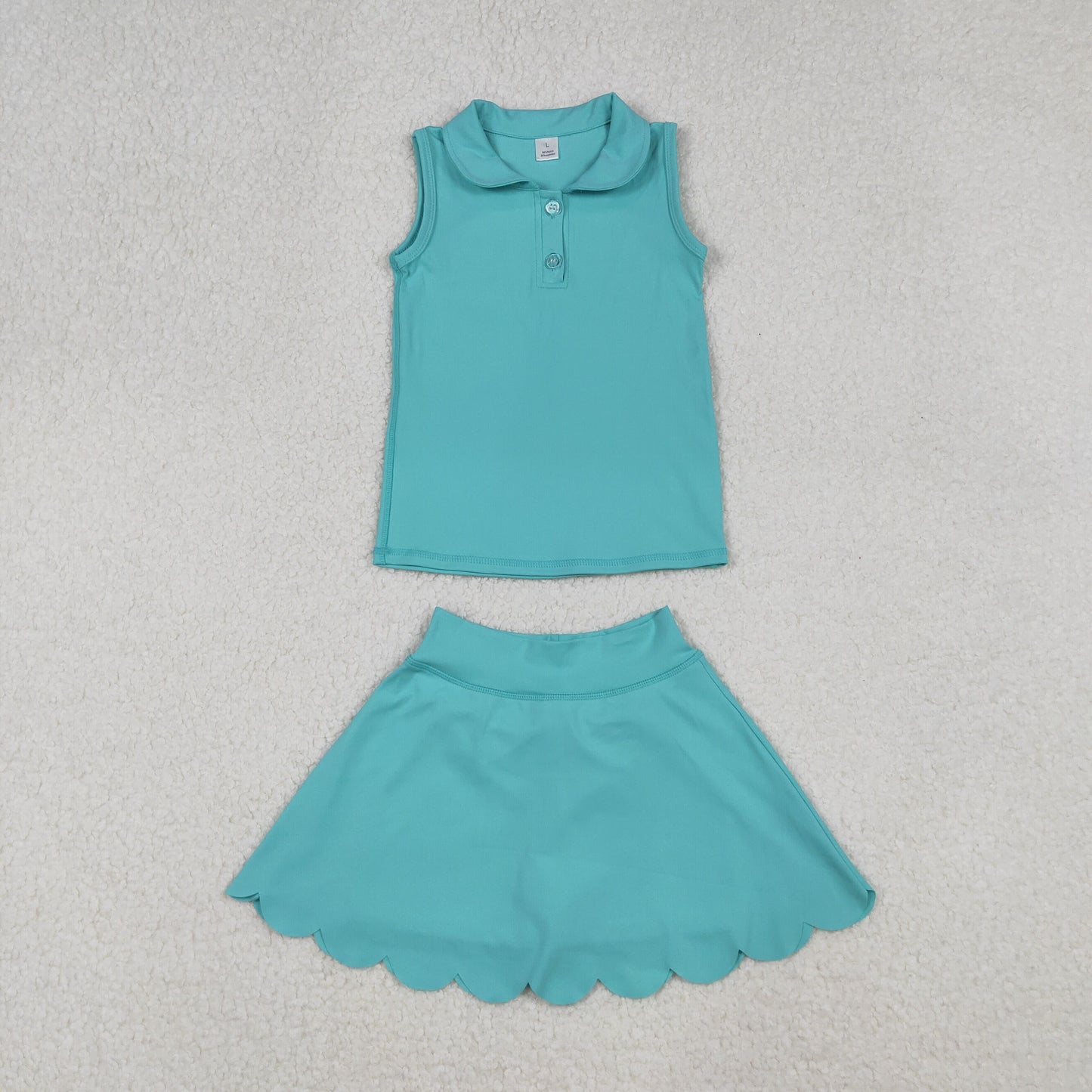 Kids girls Sleeveless Top With Skort Yoga Set