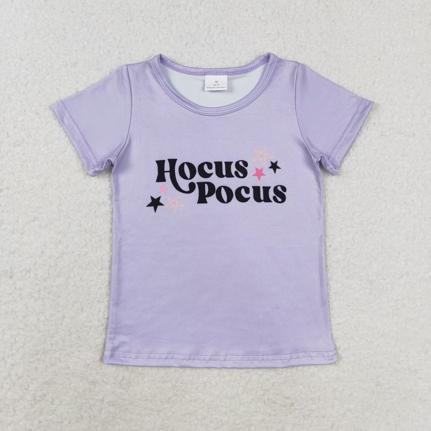 Baby Girls Purple Short Sleeve Halloween T-shirt Top