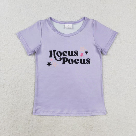 Baby Girls Purple Short Sleeve Halloween T-shirt Top