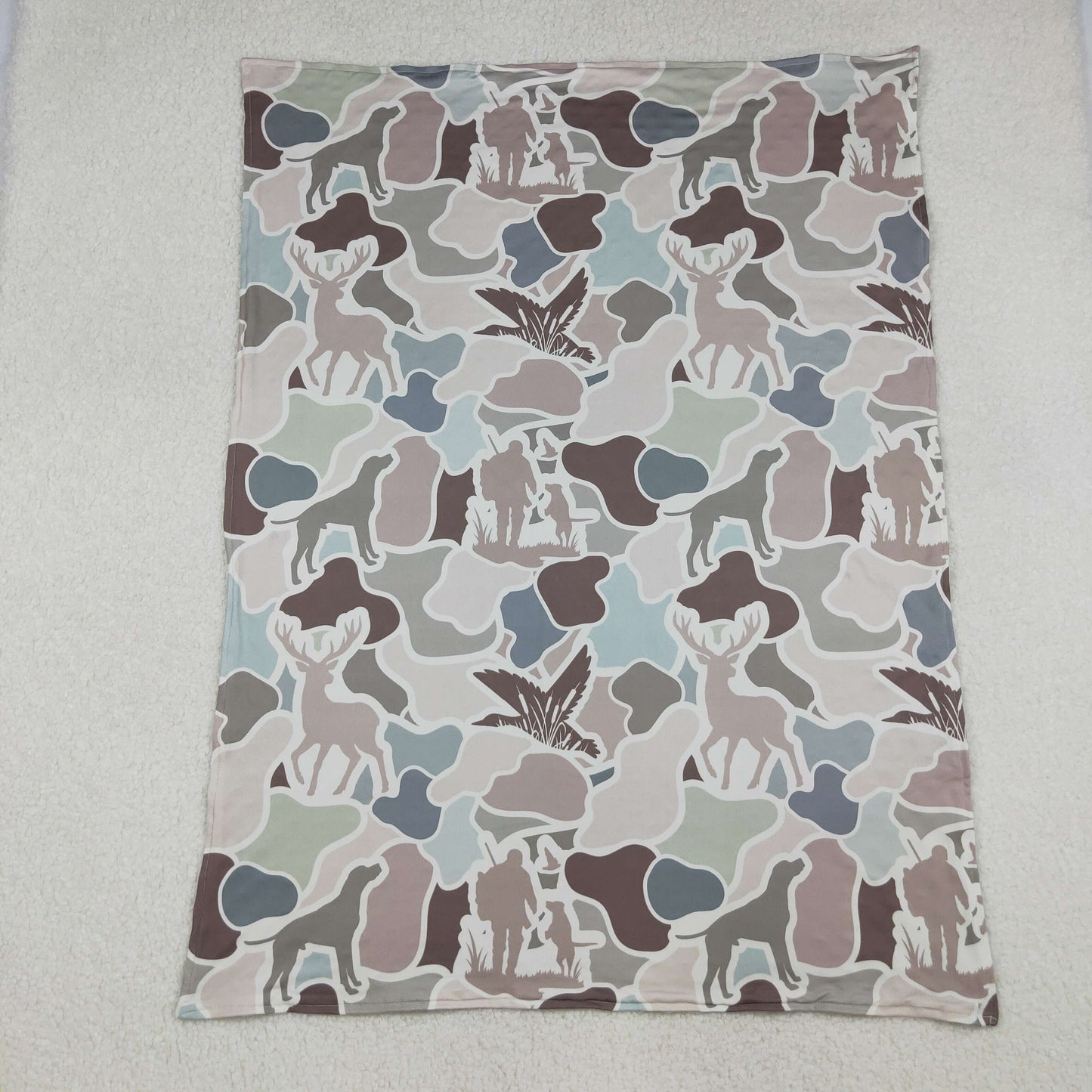 BL0212 Baby Boys Hunting Duck Deer Blanket