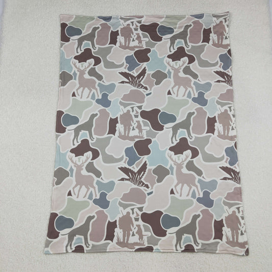 BL0212 Baby Boys Hunting Duck Deer Blanket