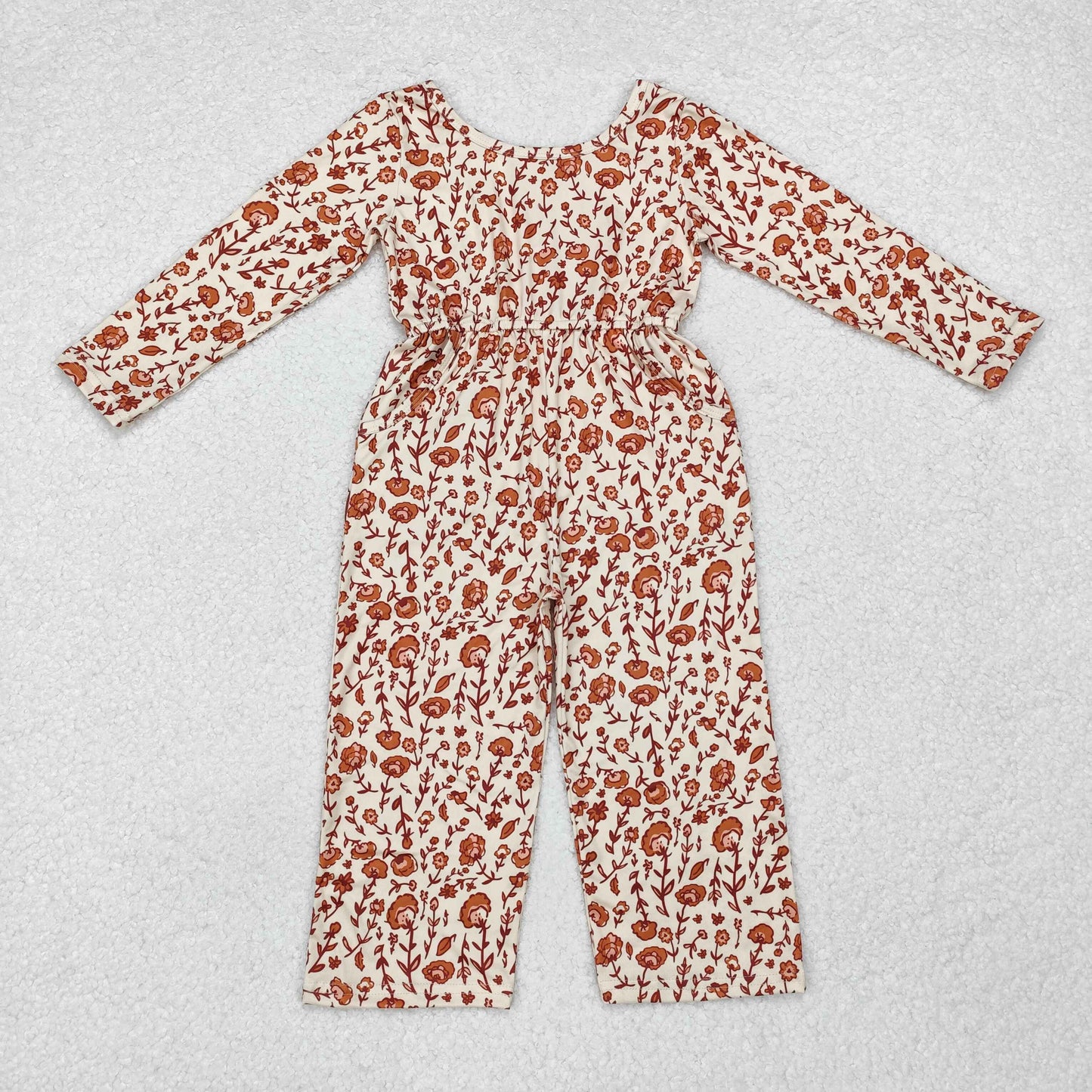 Baby Girls Small Flower Long Sleeve Jumpsuit