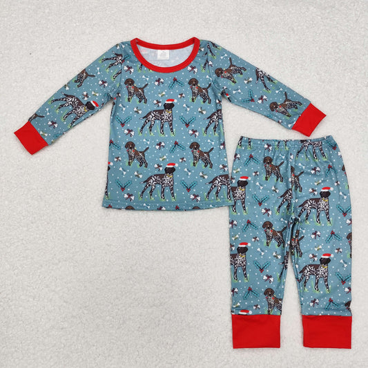 Baby Boys  Christmas Hunting Dog Long Sleeve Pajama Set