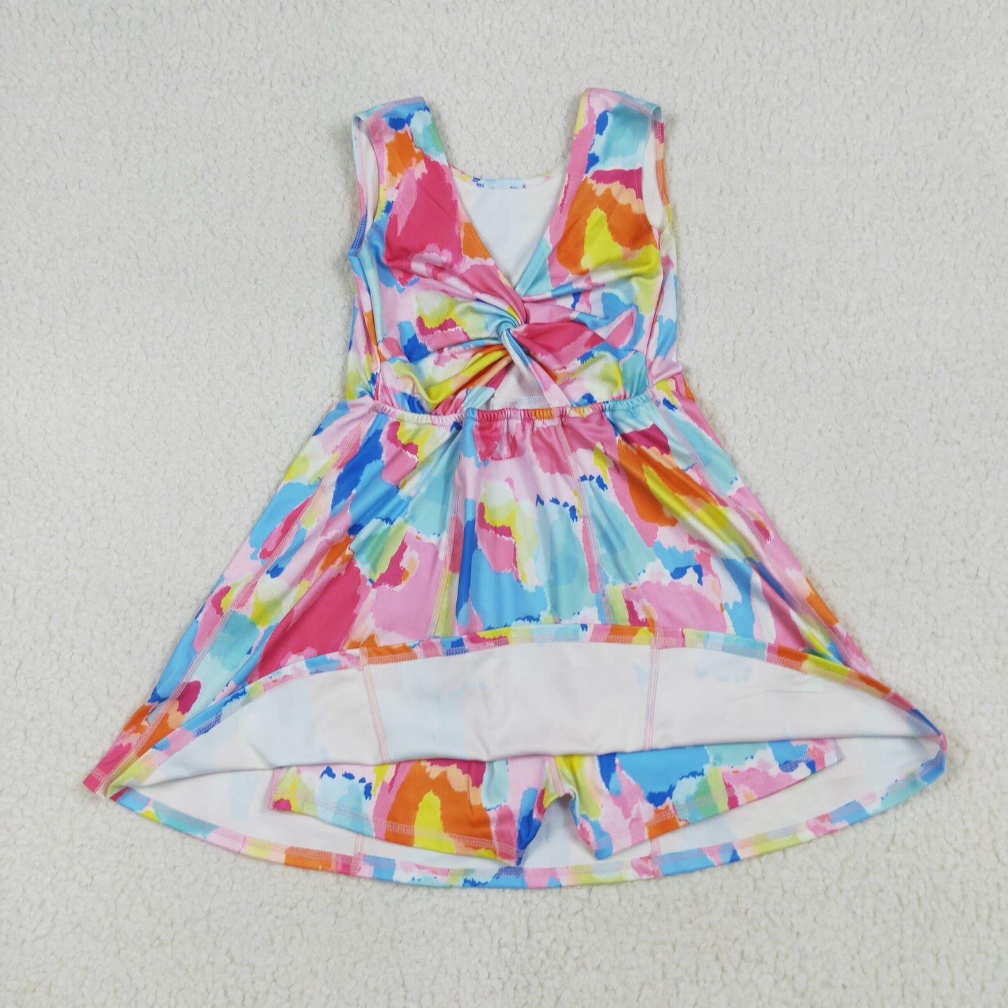 GSD2629 Kids Girls Watercolour Yoga Dress