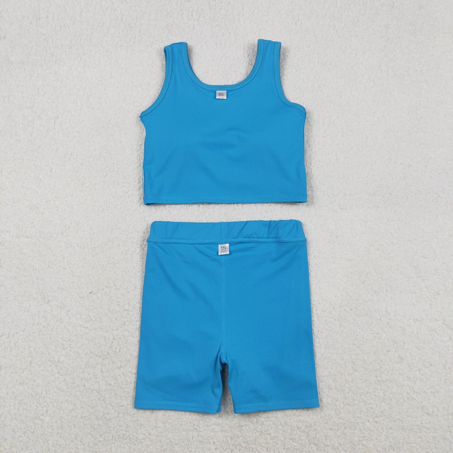 GSD2659 Baby Girls Blue Sleeveless Tank Top Skort Set