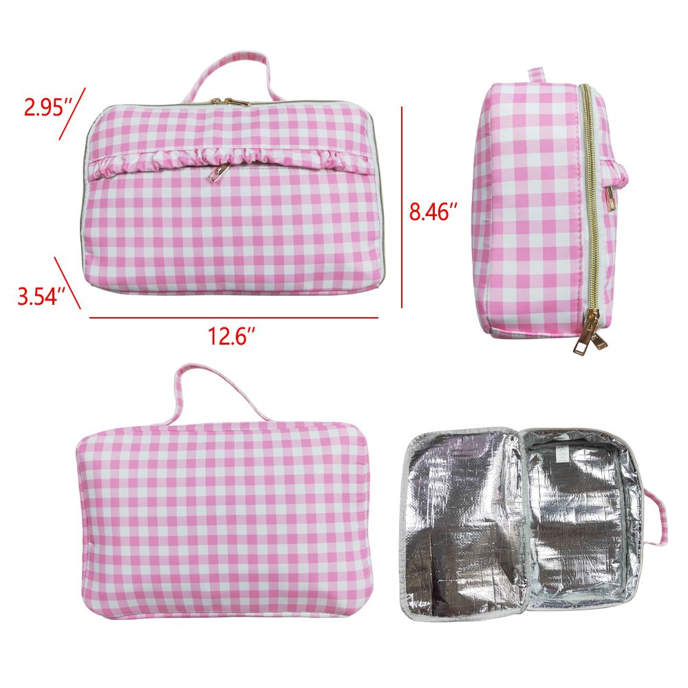 BA0088 Student Girls School Pink Lunch Box Bag