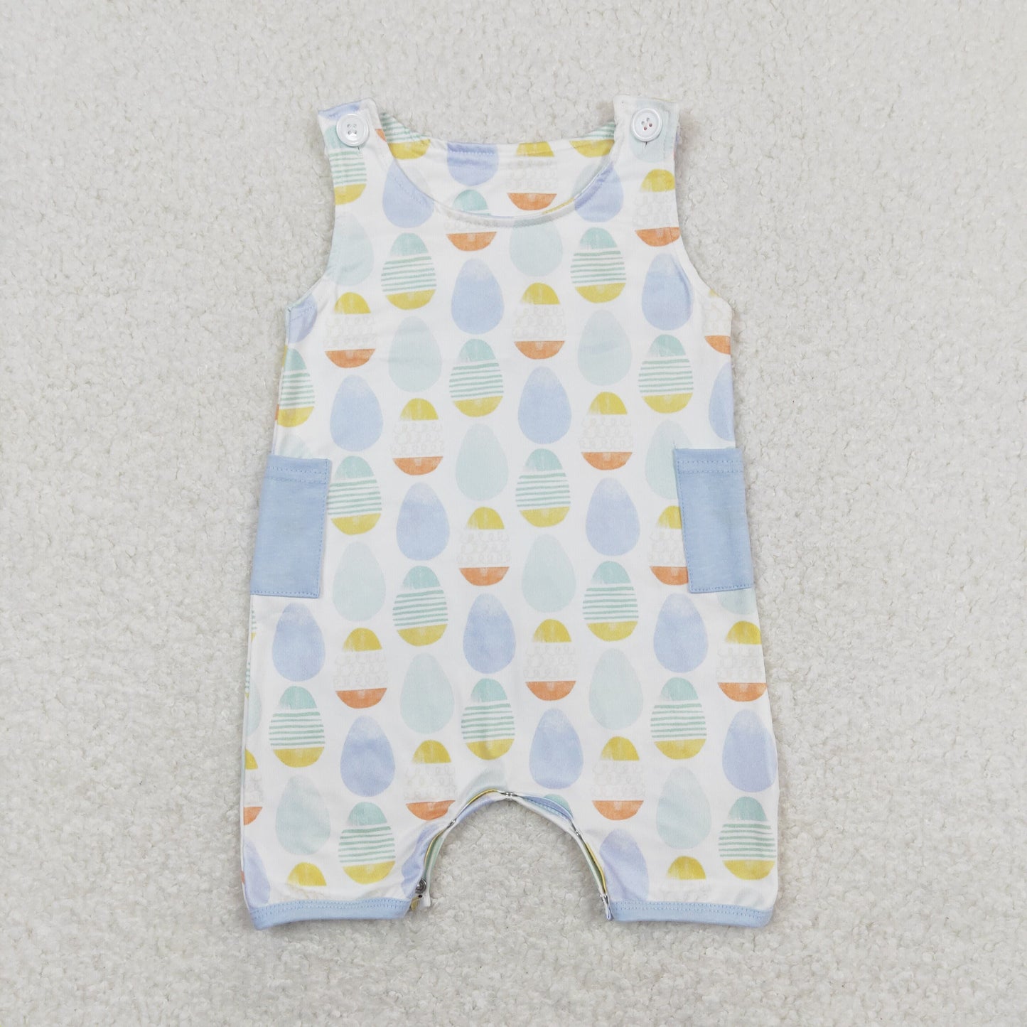 Baby Boys Easter Egg Short Sleeve Romper