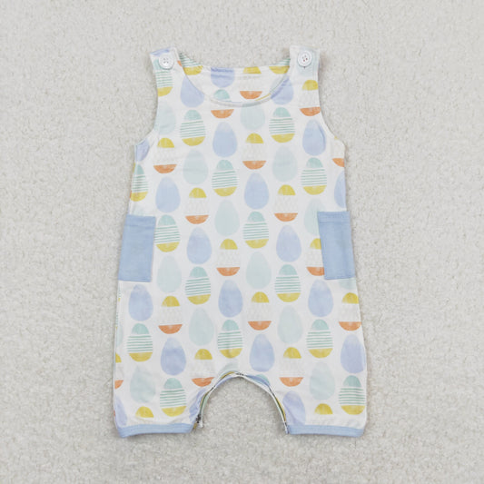 Baby Boys Easter Egg Short Sleeve Romper