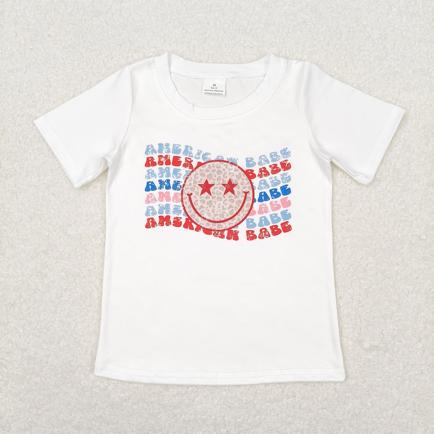 Boys July 4th American Babe Short Sleeve T-shirt